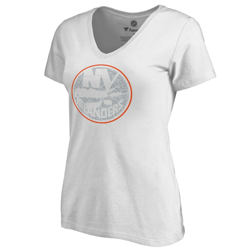 NHL New York Islanders Women's Whiteout V-Neck T-Shirt - White