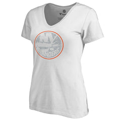 NHL New York Islanders Women's Whiteout V-Neck T-Shirt - White