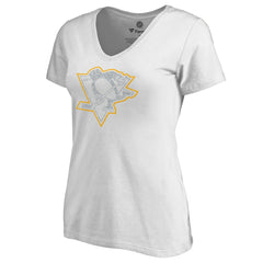 NHL Pittsburgh Penguins Women's Whiteout V-Neck T-Shirt - White