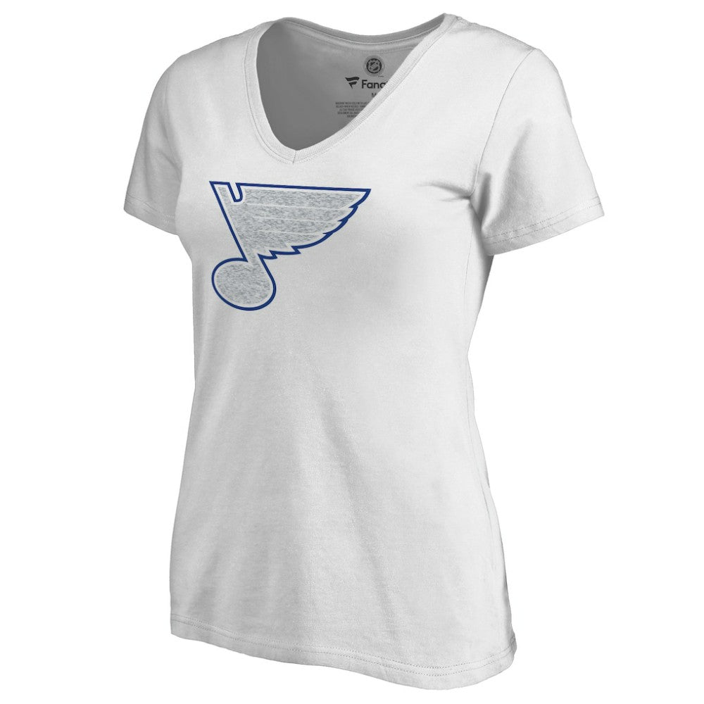 NHL St. Louis Blues Women's Whiteout V-Neck T-Shirt - White