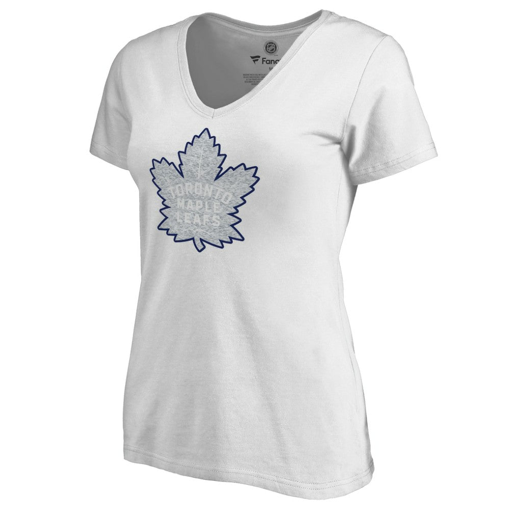 NHL Toronto Maple Leafs Women's Whiteout V-Neck T-Shirt - White