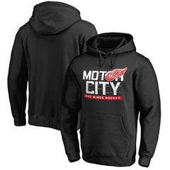 NHL Detroit Red Wings Hometown Collection Motor City Pullover Hoodie - Black