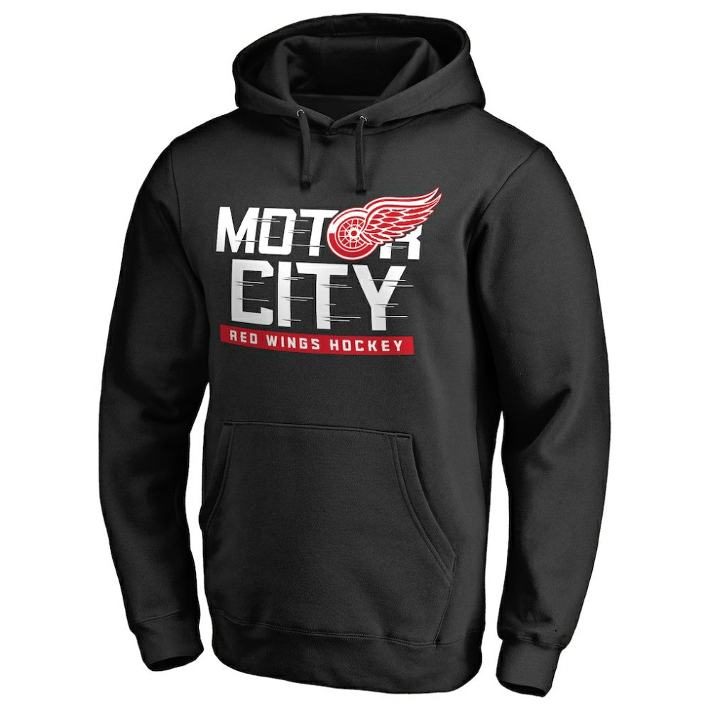NHL Detroit Red Wings Hometown Collection Motor City Pullover Hoodie - Black