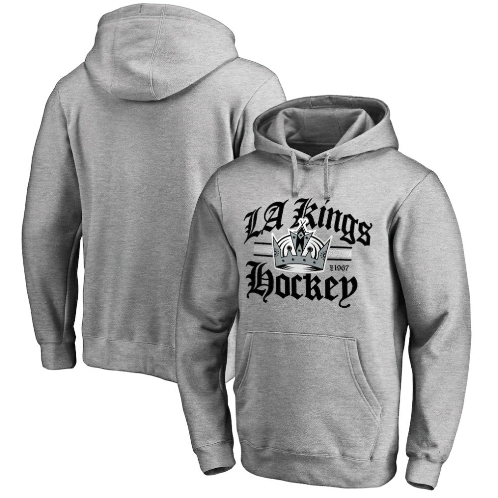 NHL Los Angeles Kings Hometown Collection The Crown Pullover Hoodie - Ash