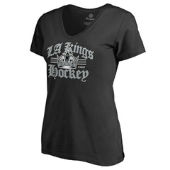 NHL Los Angeles Kings Women's Hometown Collection The Crown V-Neck T-Shirt - Black