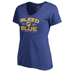 NHL St. Louis Blues Women's Hometown Collection Bleed Blue V-Neck T-Shirt - Blue