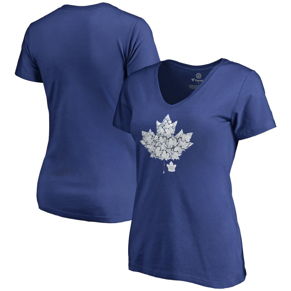 NHL Toronto Maple Leafs Women's Hometown Collection Leafs V-Neck T-Shirt - Blue