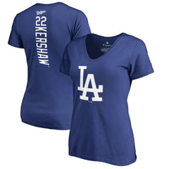 Clayton Kershaw Los Angeles Dodgers Women's Backer Name & Number V-Neck T-Shirt - Royal T-shirts
