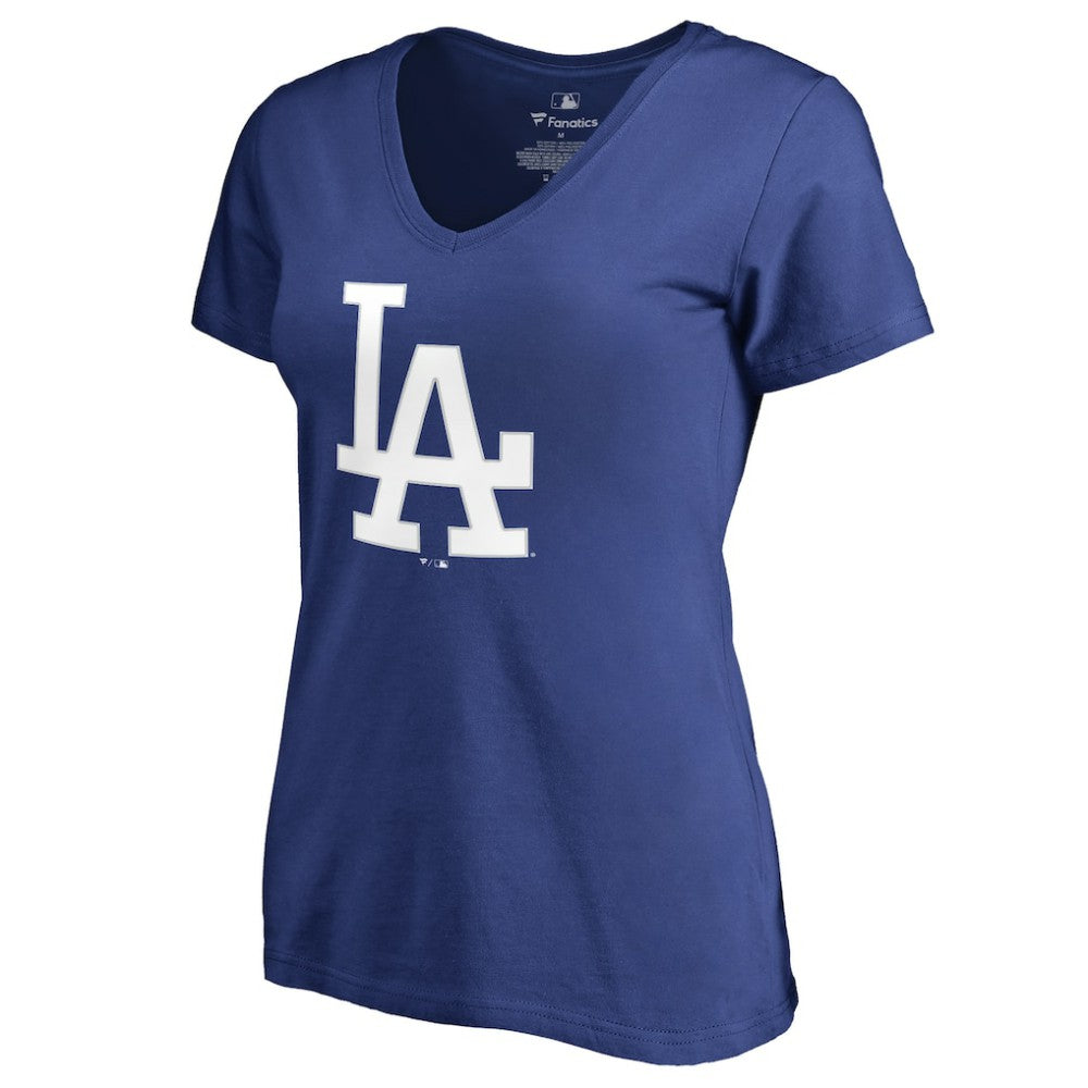 Clayton Kershaw Los Angeles Dodgers Women's Backer Name & Number V-Neck T-Shirt - Royal T-shirts