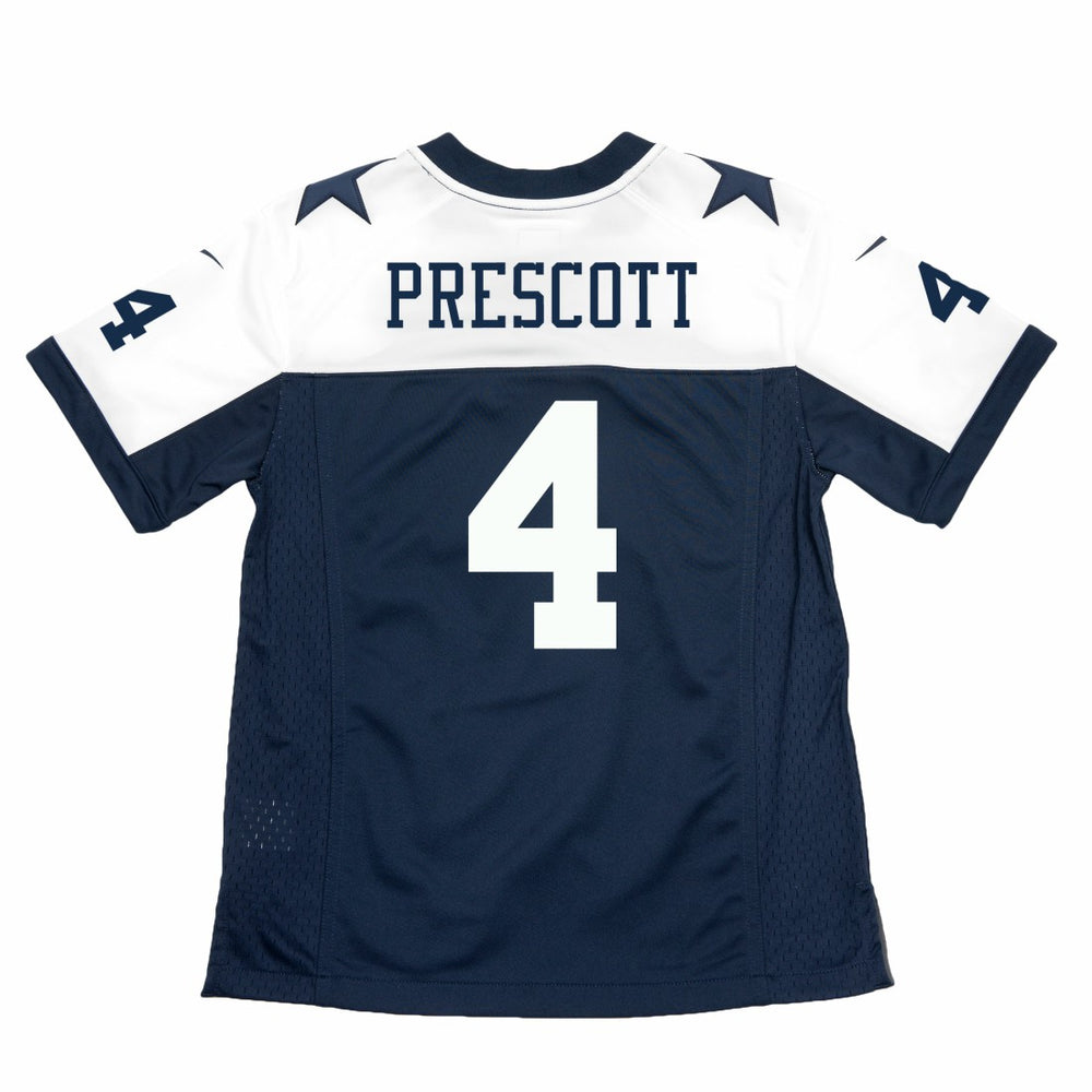 Dak Prescott Dallas Cowboys Youth Throwback Game Jersey Navy