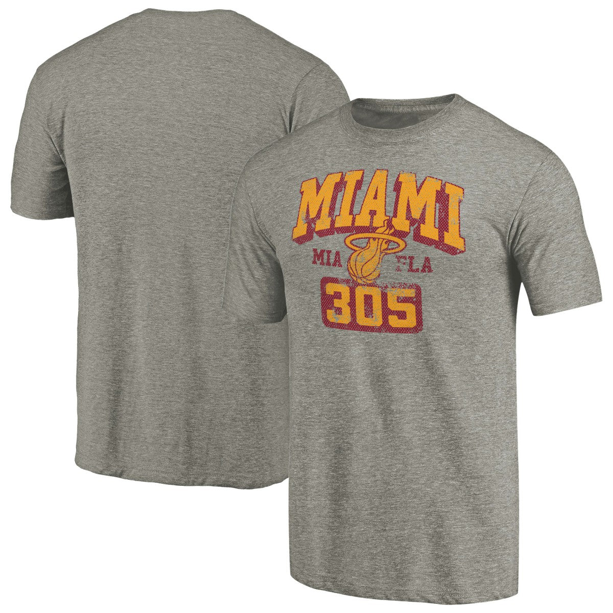 Miami Heat Hometown Collection 305 Tri-Blend T-Shirt Gray