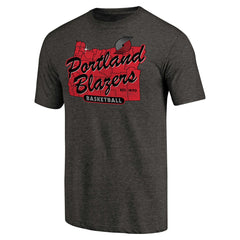 Portland Trail Blazers Hometown Collection Old Town 2 Tri-Blend T-Shirt Black