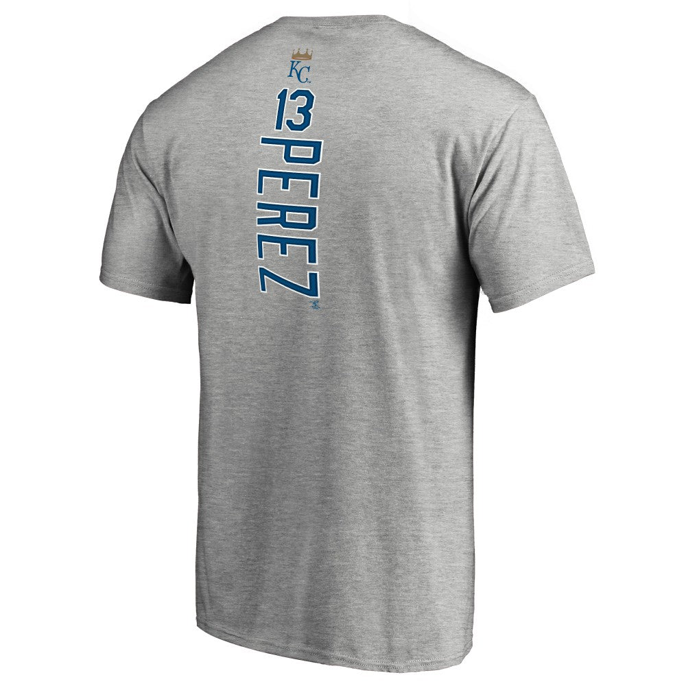 Salvador Perez Kansas City Royals Backer T-Shirt - Ash T-shirts