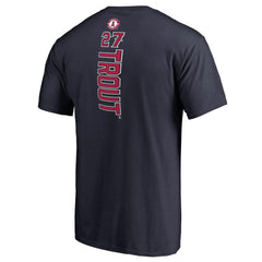 Mike Trout Los Angeles Angels Backer T-Shirt - Navy T-shirts