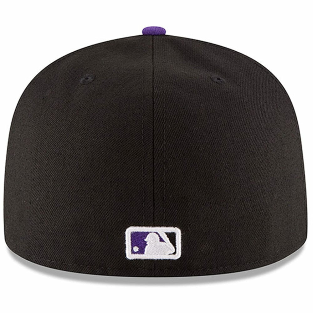 Colorado Rockies New Era Authentic Collection ON Field 59FIFTY Structured Hat - Black/Purple Hats