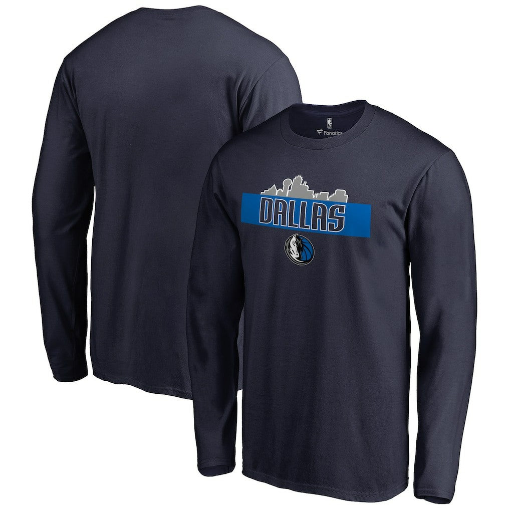 Dallas Mavericks Hometown Collection Skyline Long Sleeve T-Shirt Navy