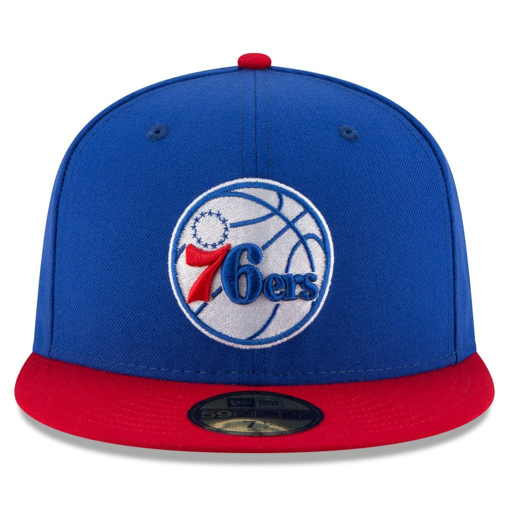 Philadelphia 76ers Team Color 2Tone 59FIFTY Fitted Hat Royal/Red
