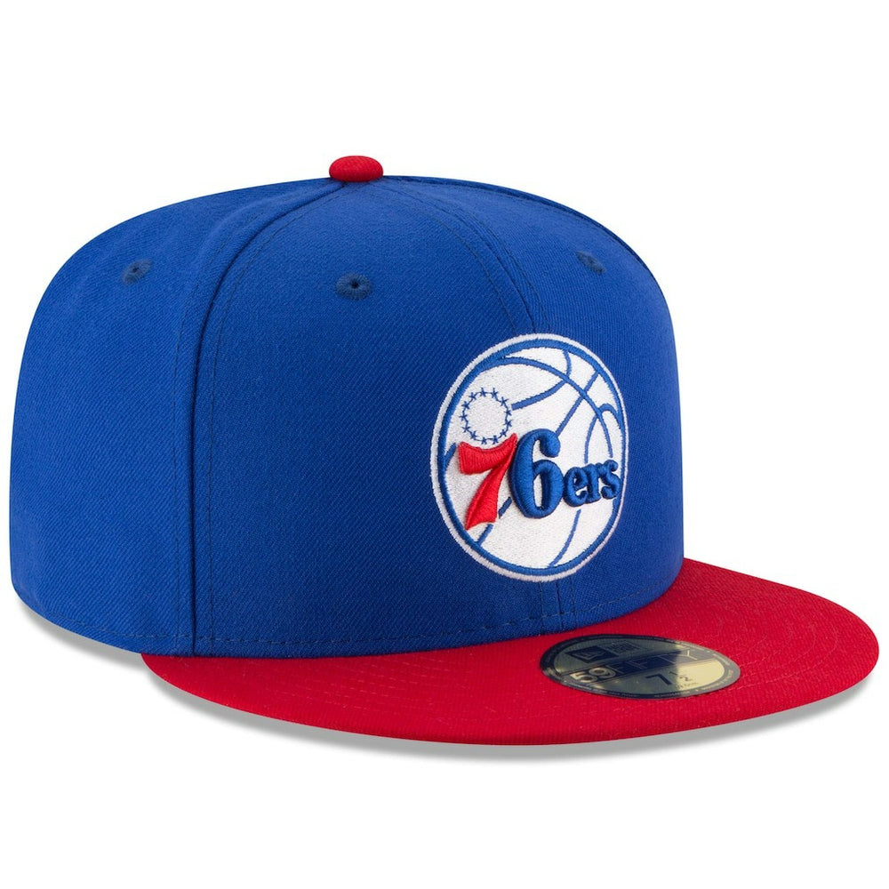 Philadelphia 76ers Team Color 2Tone 59FIFTY Fitted Hat Royal/Red