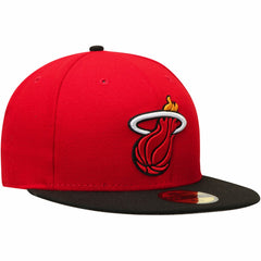 Miami Heat Team Color 2Tone 59FIFTY Fitted Hat Red/Black