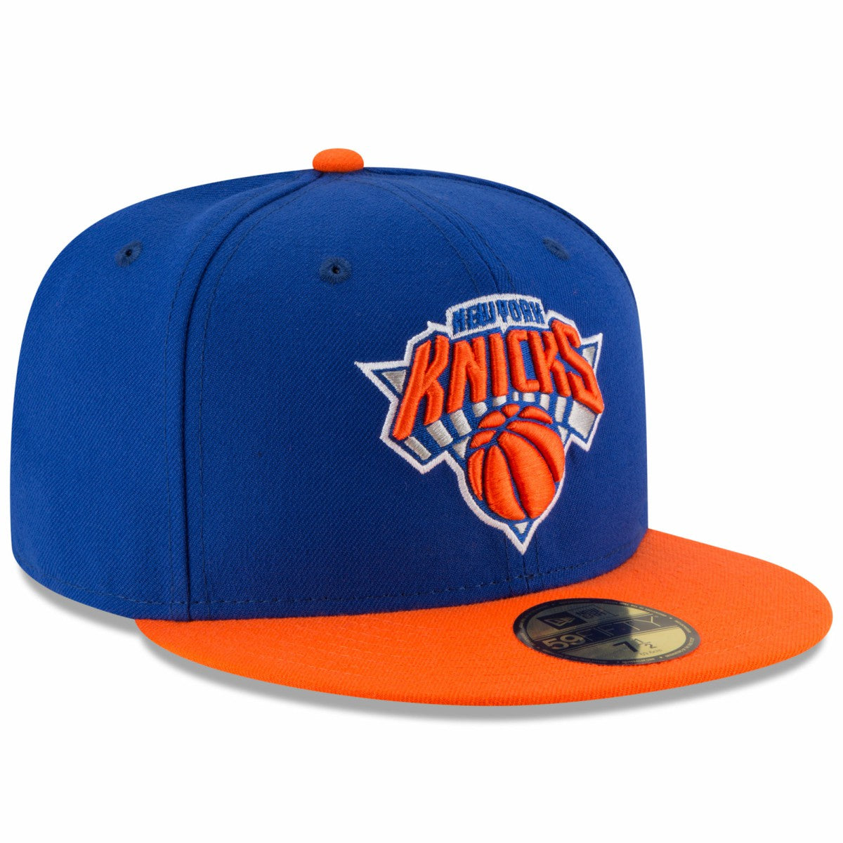 New York Knicks Team Color 2Tone 59FIFTY Fitted Hat Royal/Orange