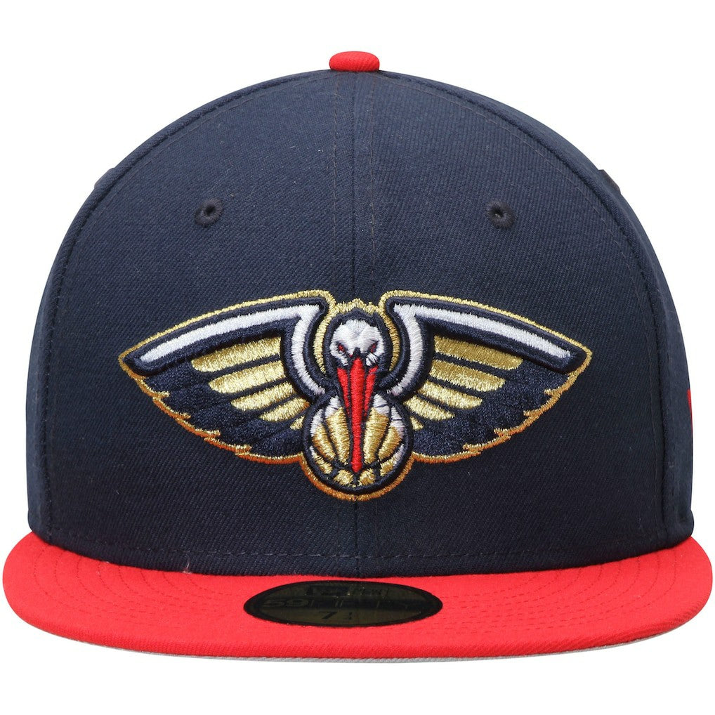 New Orleans Pelicans Team Color 2Tone 59FIFTY Fitted Hat Navy/Red
