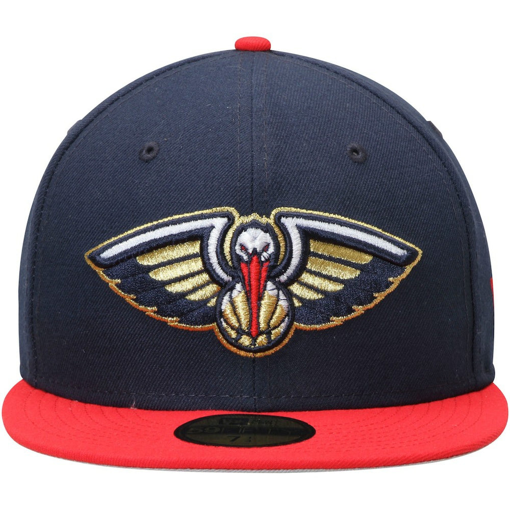 New Orleans Pelicans Team Color 2Tone 59FIFTY Fitted Hat Navy/Red