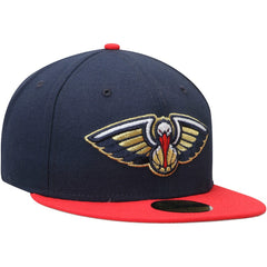 New Orleans Pelicans Team Color 2Tone 59FIFTY Fitted Hat Navy/Red