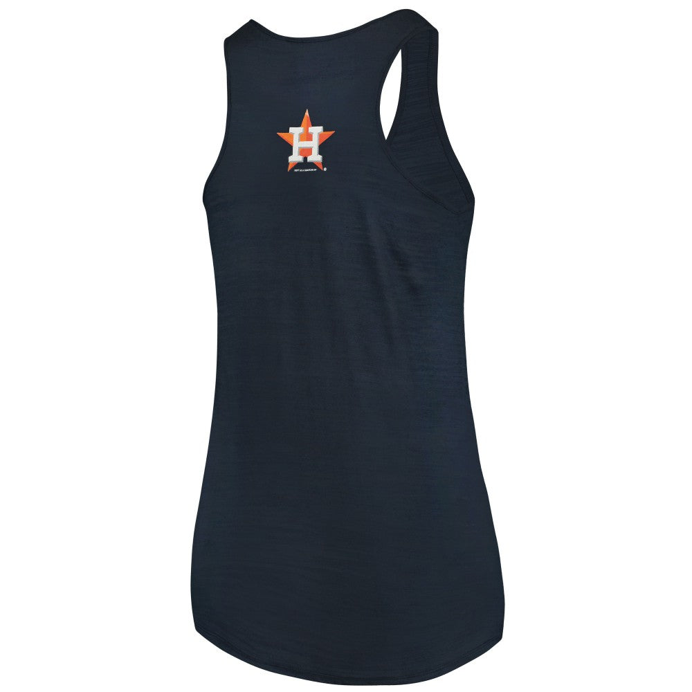 Houston Astros Soft as a Grape Women's Plus Size Swing for the Fences Racerback Tank Top - Navy Tanks