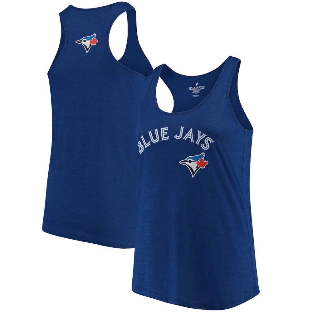 Toronto Blue Jays Soft as a Grape Women's Plus Size Swing for the Fences Racerback Tank Top - Royal Tanks