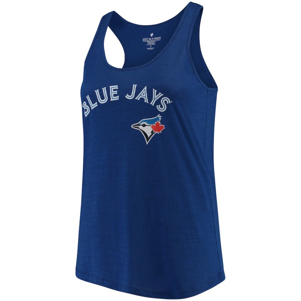 Toronto Blue Jays Soft as a Grape Women's Plus Size Swing for the Fences Racerback Tank Top - Royal Tanks