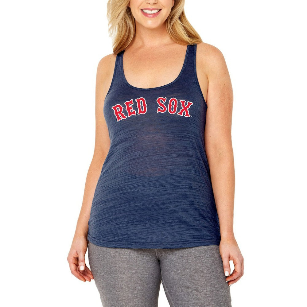 Boston Red Sox Soft as a Grape Women's Plus Size Swing for the Fences Racerback Tank Top - Navy Tanks