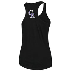 Colorado Rockies Soft as a Grape Women's Plus Size Swing for the Fences Racerback Tank Top - Black Tanks