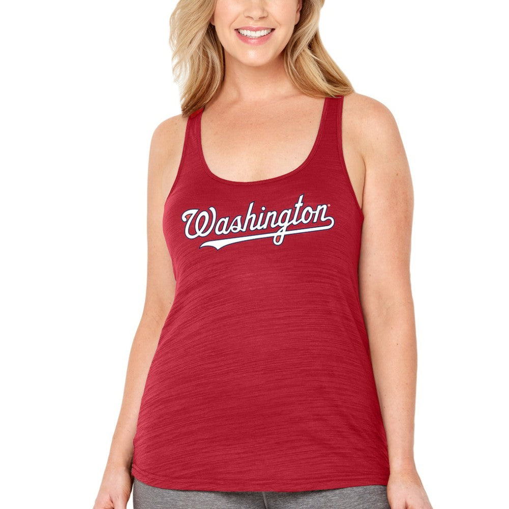 Washington Nationals Soft as a Grape Women's Plus Size Swing for the Fences Racerback Tank Top - Red Tanks