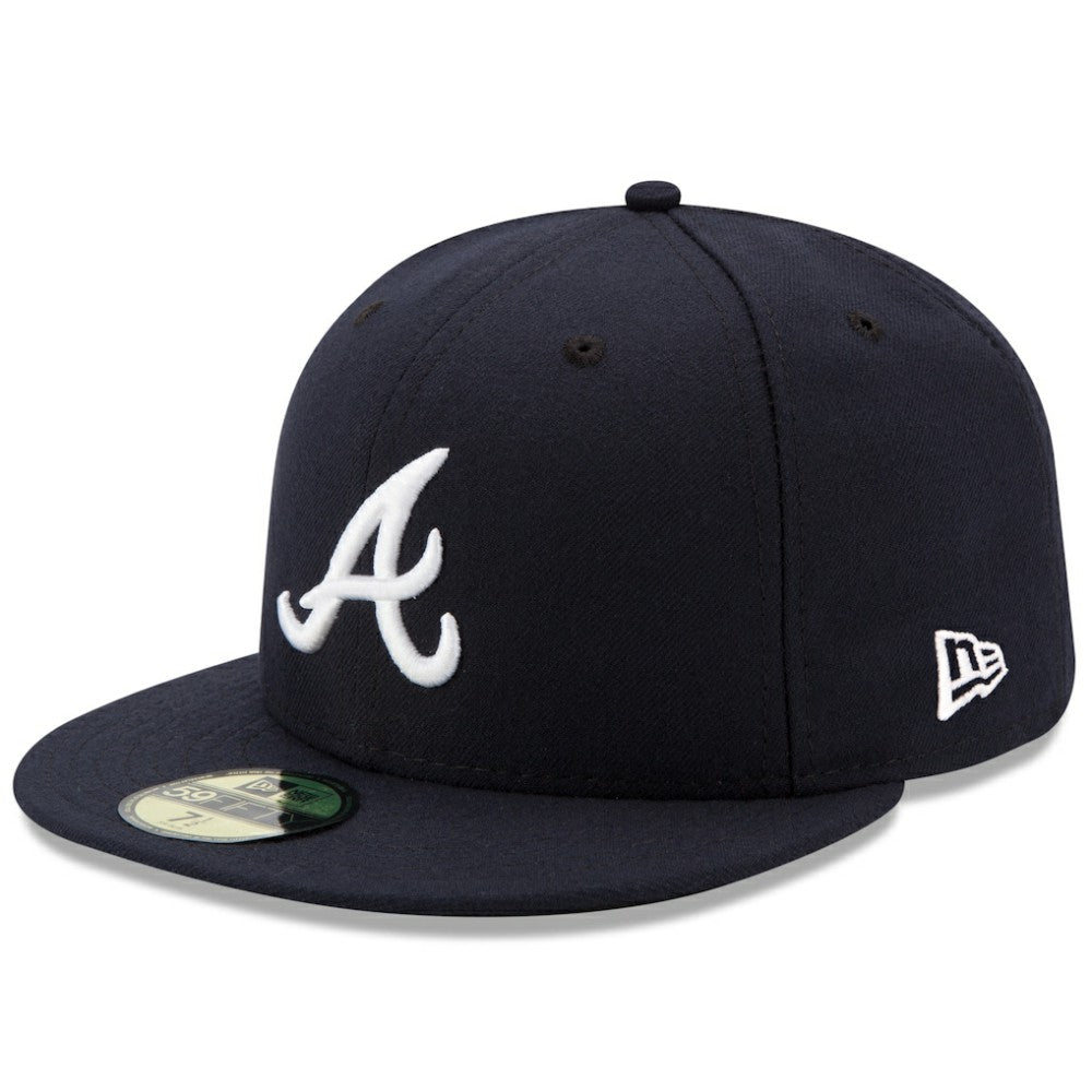 Atlanta Braves New Era Road Authentic Collection On-Field 59FIFTY Fitted Hat - Navy Hats