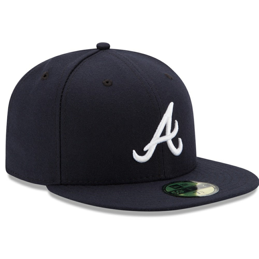 Atlanta Braves New Era Road Authentic Collection On-Field 59FIFTY Fitted Hat - Navy Hats