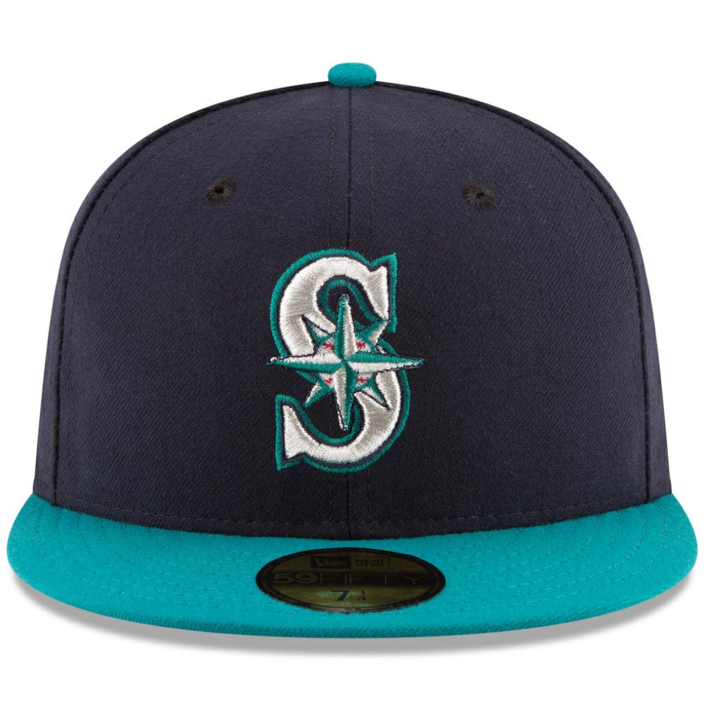 Seattle Mariners New Era Alternate Authentic Collection On Field 59FIFTY Fitted Hat - Navy/Teal Hats