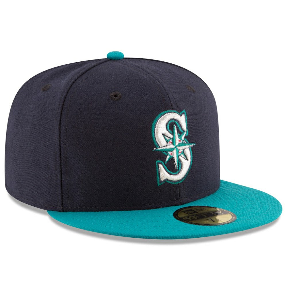 Seattle Mariners New Era Alternate Authentic Collection On Field 59FIFTY Fitted Hat - Navy/Teal Hats