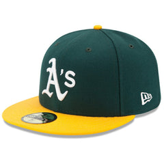 Athletics New Era Home Authentic Collection On-Field 59FIFTY Fitted Hat - Green/Yellow Hats