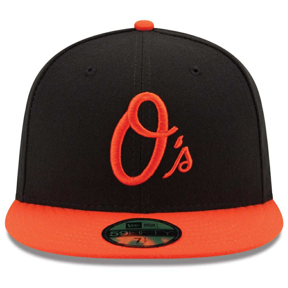 Baltimore Orioles New Era Alternate Authentic Collection On Field 59FIFTY Performance Fitted Hat - Black/Orange Hats