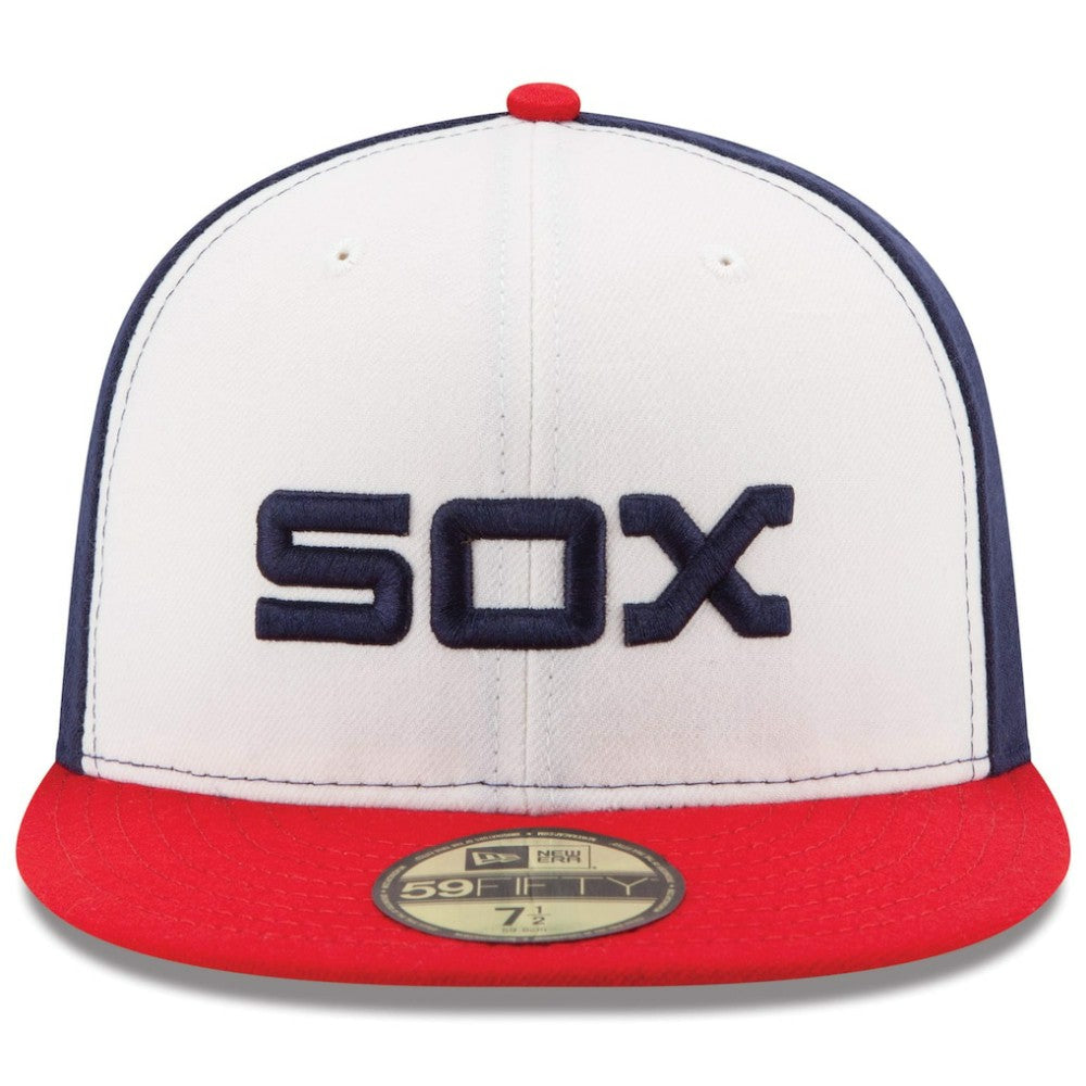 Chicago White Sox New Era Authentic Collection On-Field 59FIFTY Fitted Hat - White/Red Hats