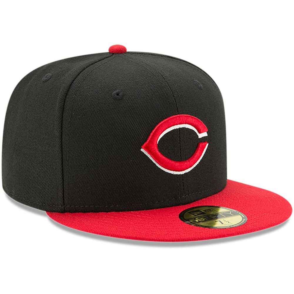 Cincinnati Reds New Era Alternate Authentic Collection On-Field 59FIFTY Fitted Hat - Black/Red Hats