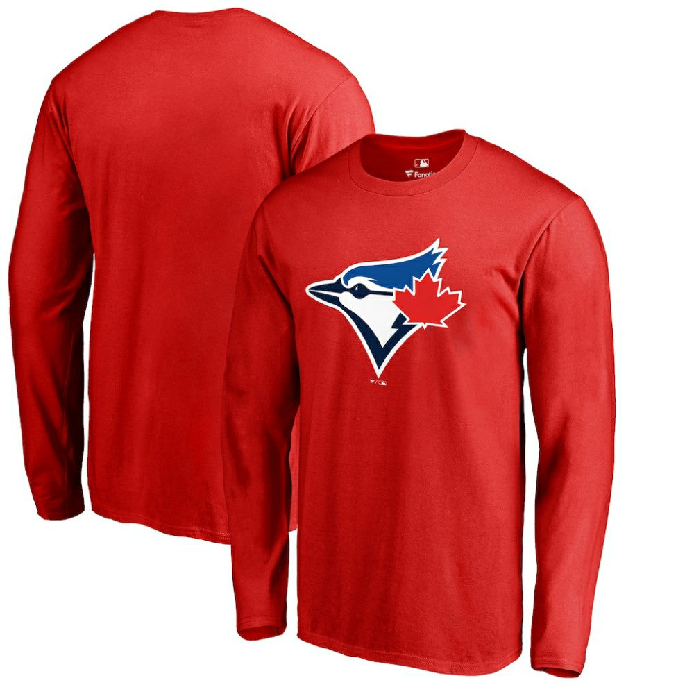 Toronto Blue Jays Logo Long Sleeve T-Shirt - Red T-shirts