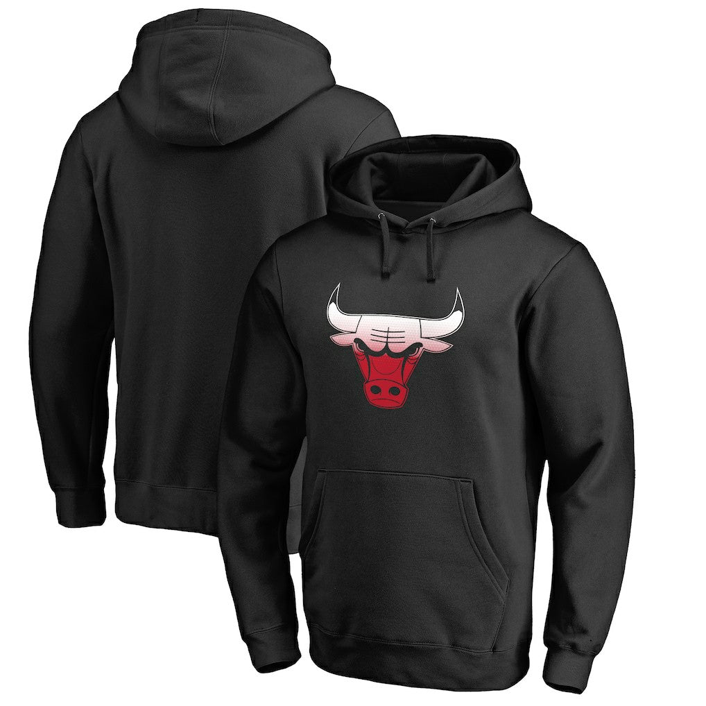 Chicago Bulls Gradient Logo Pullover Hoodie Black