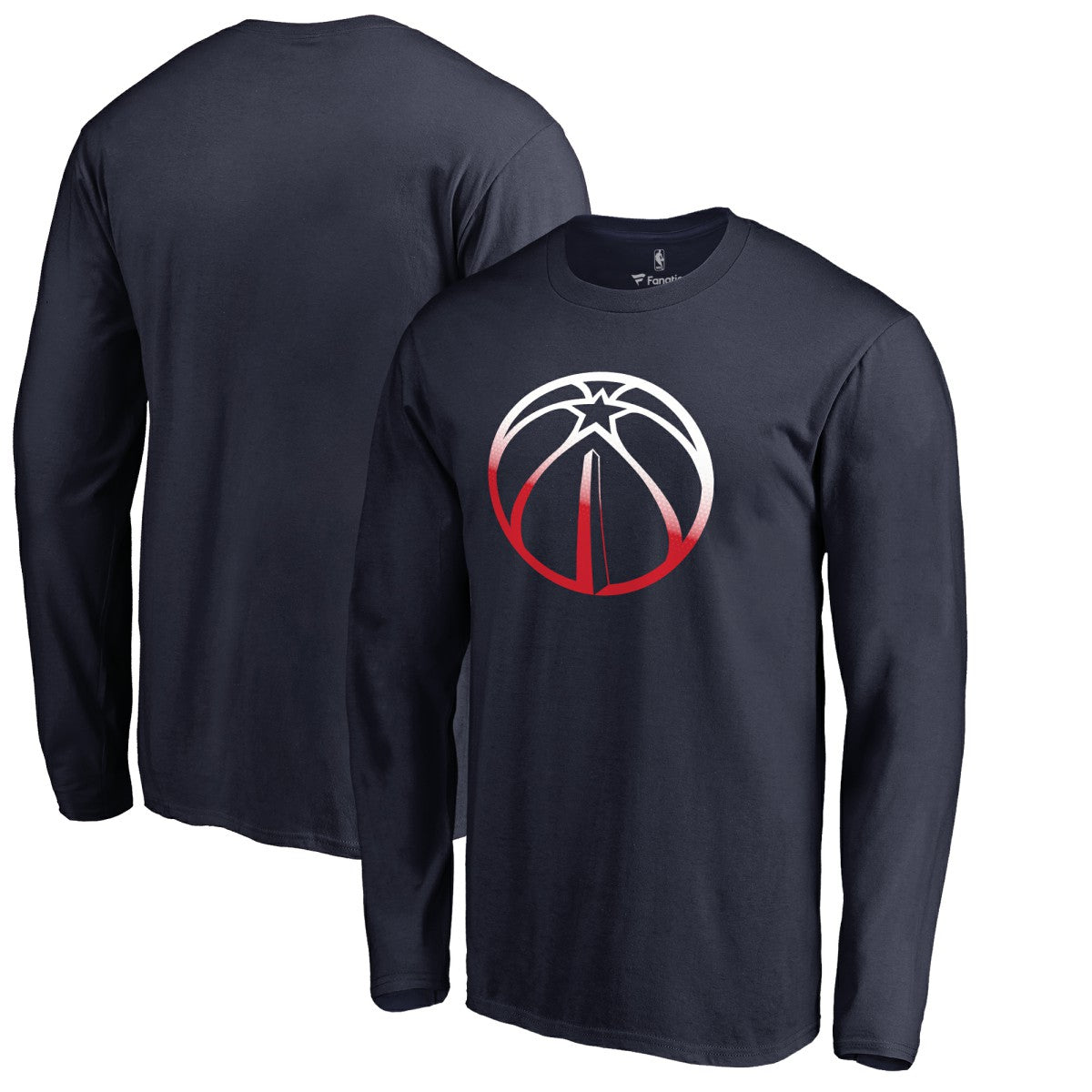 Washington Wizards Gradient Logo Long Sleeve T-Shirt Navy
