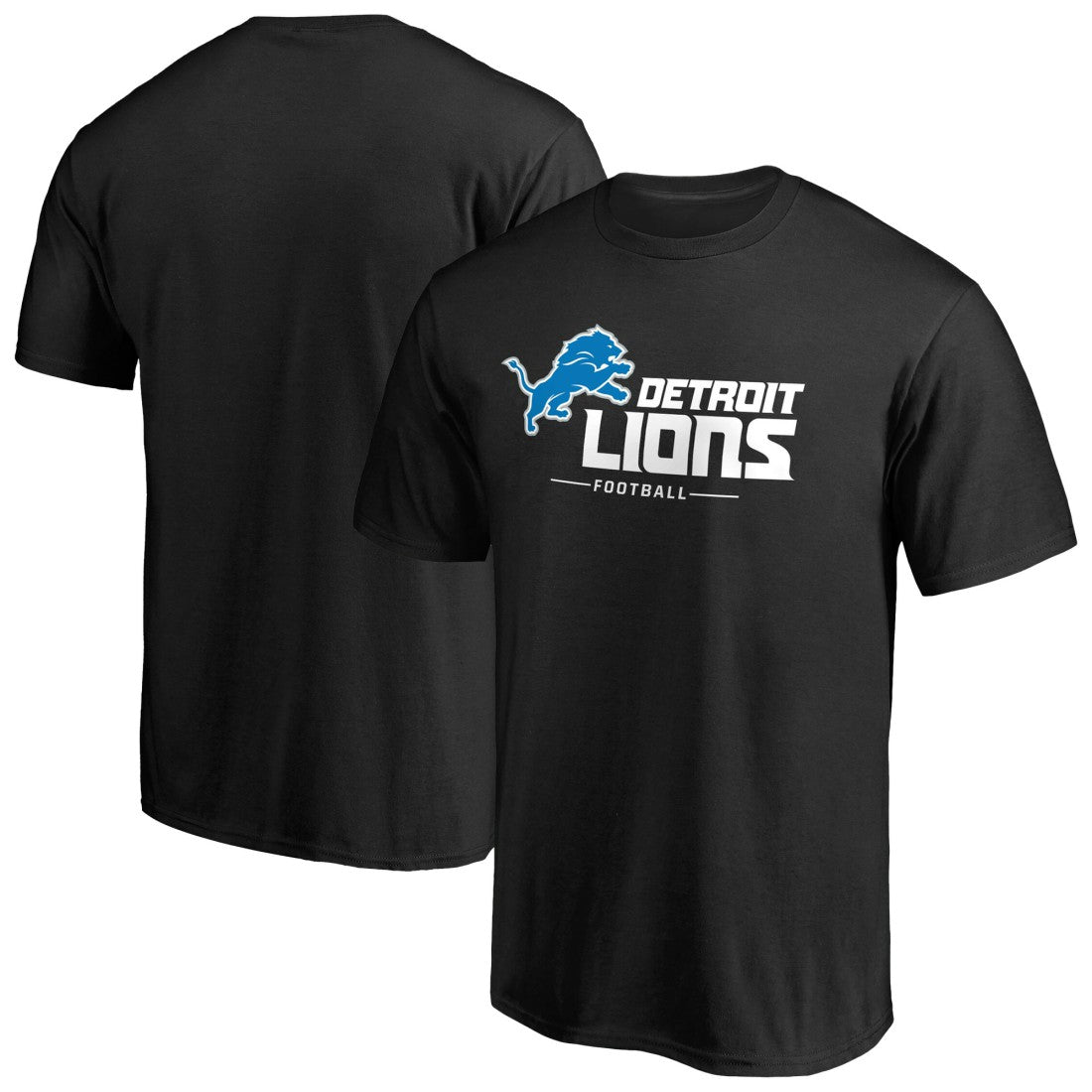 Detroit Lions Team Lockup T-Shirt Black