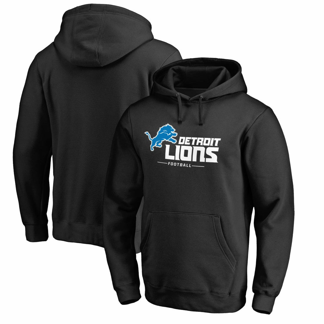 Detroit Lions Lockup Pullover Hoodie Black