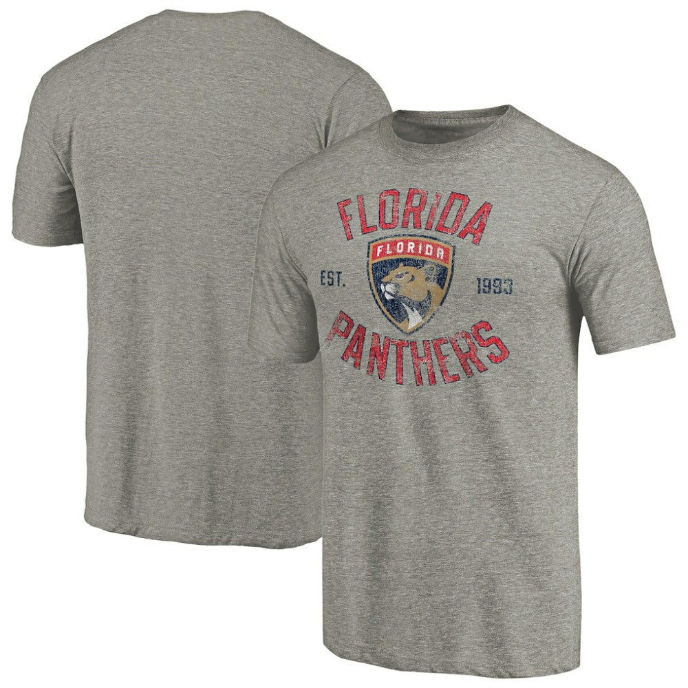 NHL Florida Panthers Heritage Tri-Blend T-Shirt - Ash