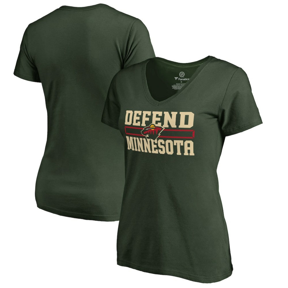 NHL Minnesota Wild Women's Hometown Collection Defend T-Shirt - Green