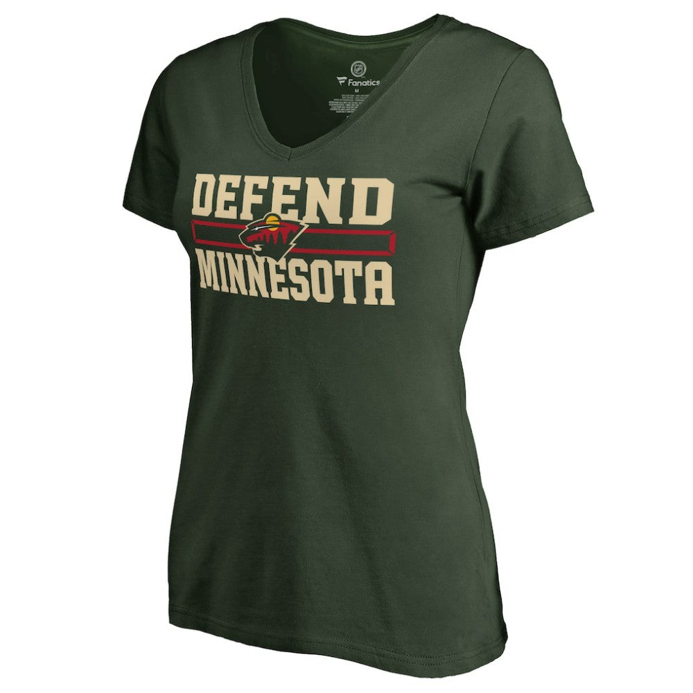 NHL Minnesota Wild Women's Hometown Collection Defend T-Shirt - Green