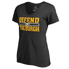 NHL Pittsburgh Penguins Women's Hometown Collection Defend T-Shirt - Black